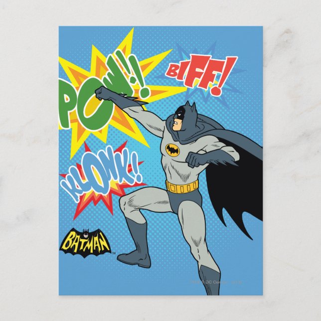 Cartão Postal Batman Punching Graphic (Frente)