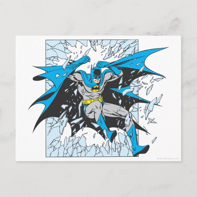 Cartão Postal Batman Queima Através De Vidro (Frente)