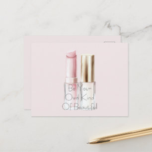 Cartão Postal Batom Branco Rosa Esmalte Marfim