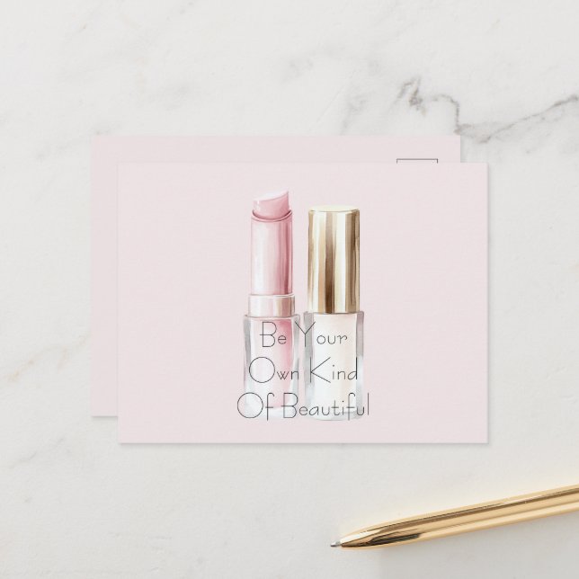 Cartão Postal Batom Branco Rosa Esmalte Marfim (Frente/Verso In Situ)
