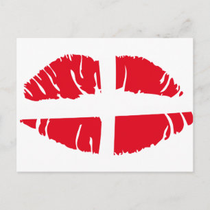 Cartão Postal batom danish danmark