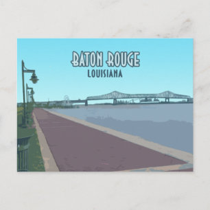 Cartão Postal Baton Rouge Mississippi River Louisiana