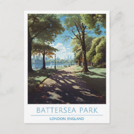 Cartão Postal Battersea Park London - Viagens vintage Inglaterra