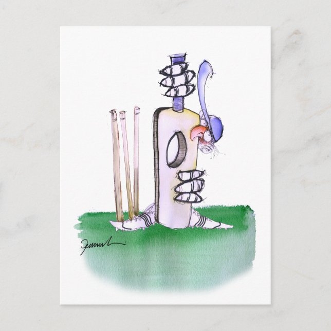 Cartão Postal BATTING LESSON, tony fernandes (Frente)