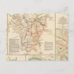 Cartão Postal Battlefields Nashville, Tenn