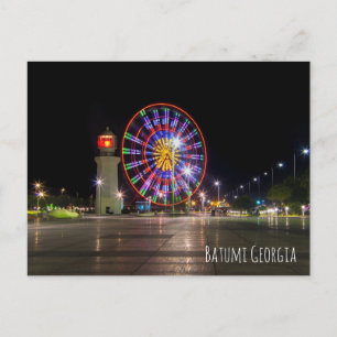 Cartão Postal Batumi cidade Geórgia, roda-gigante