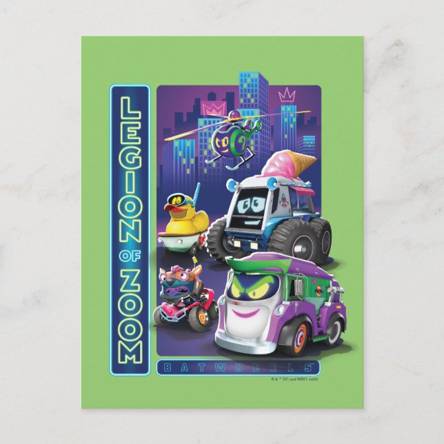 Cartão Postal BatWheels™ - Legião de Zoom (Frente)