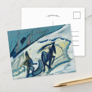 Cartão Postal Bauer mit Pferdeschlitten | Ernst Ludwig Kirchner