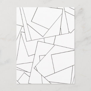Cartão Postal Bauhaus Modernos Geométricos Brancos E Pretos