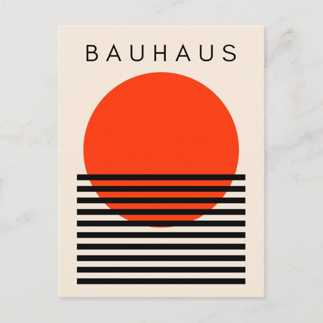 Cartão Postal Bauhaus Orange Red Sun (Frente)