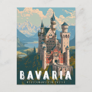 Cartão Postal Baviera: Castelo de Neuschwanstein 