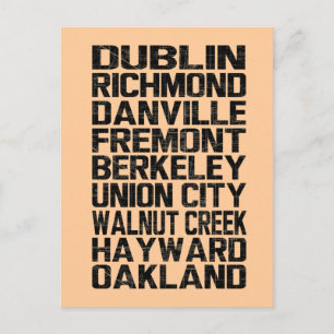 Cartão postal Bay Area East Bay