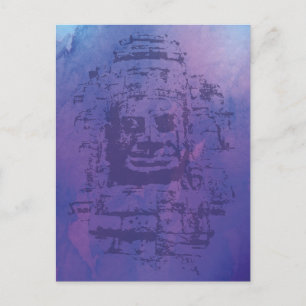 Cartão Postal Bayon Face Purple