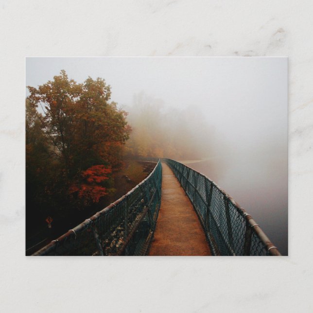 Cartão Postal Bays Mountain Dam in the Fog (Frente)