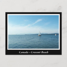 Cartão Postal BC, Canadá, praia em crescente