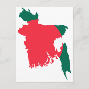 Cartão Postal BD do mapa de Bangladesh