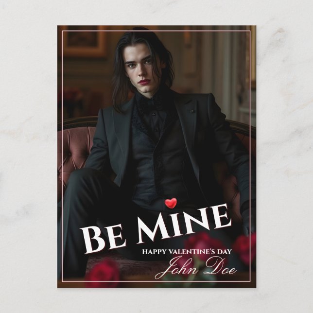 Cartão Postal Be Mine – A Quiet Valentine’s Promise (Frente)