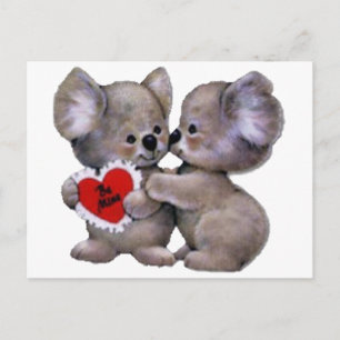 Cartão Postal Be Mine Koalas