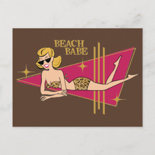 Cartão Postal Beach Babe
