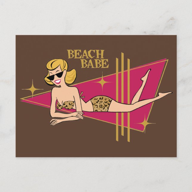 Cartão Postal Beach Babe (Frente)