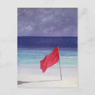 Cartão Postal Beach Flag - Storm Warning 1985