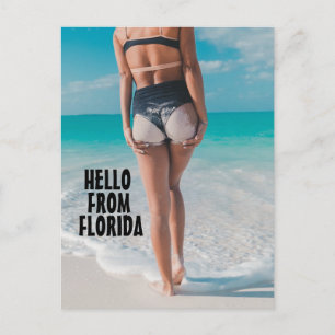 Cartão Postal BEACH GIRL BIKINI e bumbum FLORIDA POSTCARTÕES POS