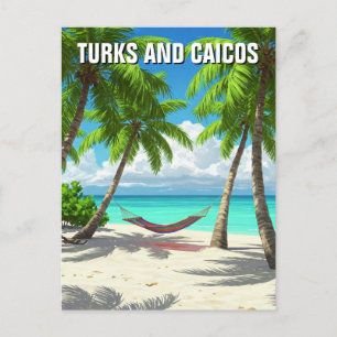 Cartão Postal Beach Hammock Turks e Caicos Viagem