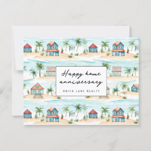 Cartão Postal Beach Happy Home Anniversário Realty