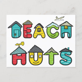 Cartão Postal Beach Huts