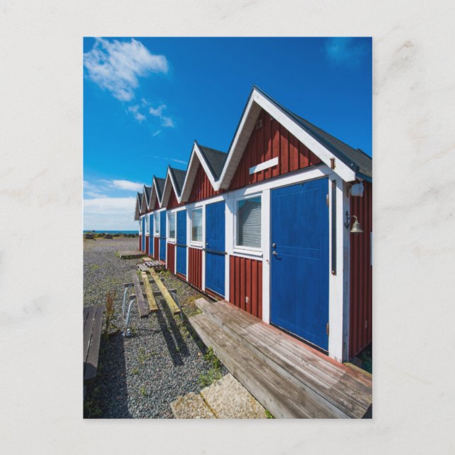 Cartão Postal Beach Huts 3 (Frente)