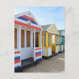 Cartão Postal Beach Huts No Leste Da Inglaterra