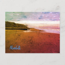 Cartão Postal Beach in Mundesley, Norfolk by Alexandra Cook Post