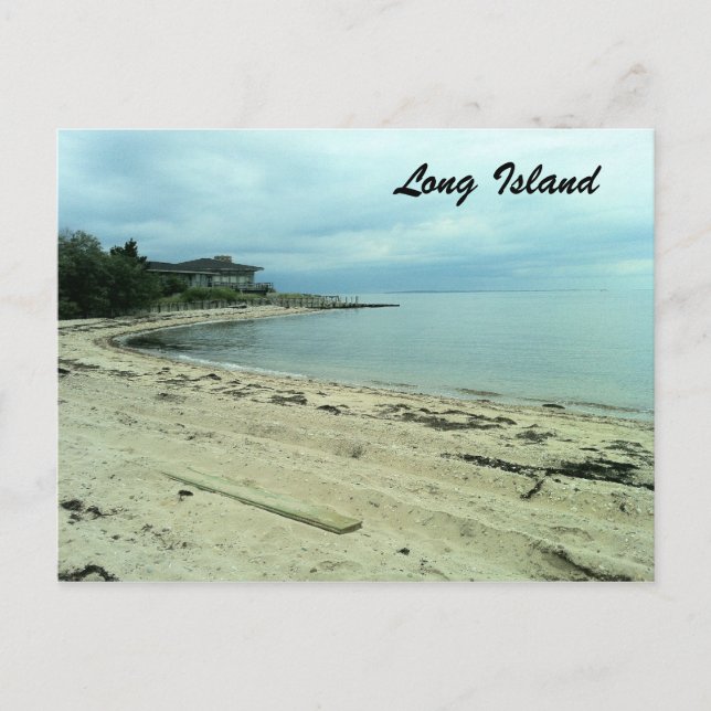 Cartão Postal Beach On Shelter Island, NY (Frente)