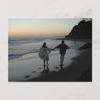 Cartão Postal Beach Wedding Silhouette