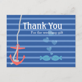 Cartão Postal Beachy Anchor Obrigado