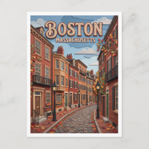 Cartão Postal Beacon Hill Boston Massachusetts