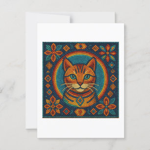 Cartão Postal Beaded Kitten - Design