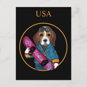 CARTÃO POSTAL BEAGLE