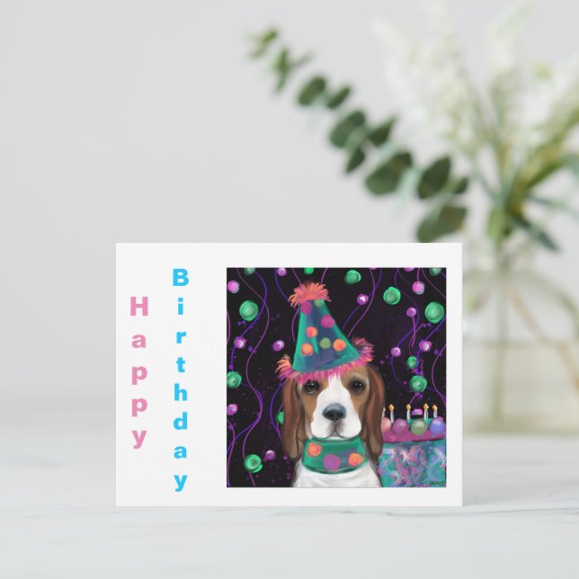 CARTÃO POSTAL BEAGLE (Em pé/Frente)