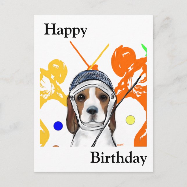 Cartão Postal Beagle  (Frente)
