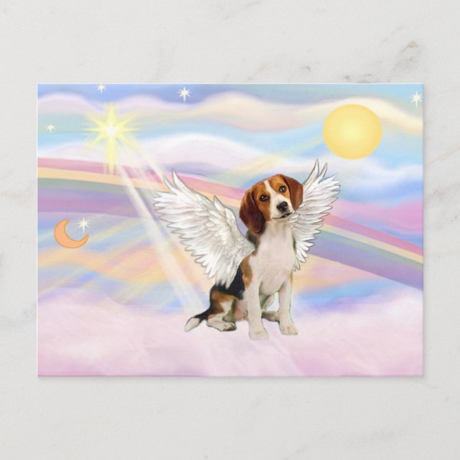 Cartão Postal Beagle Angel (Frente)
