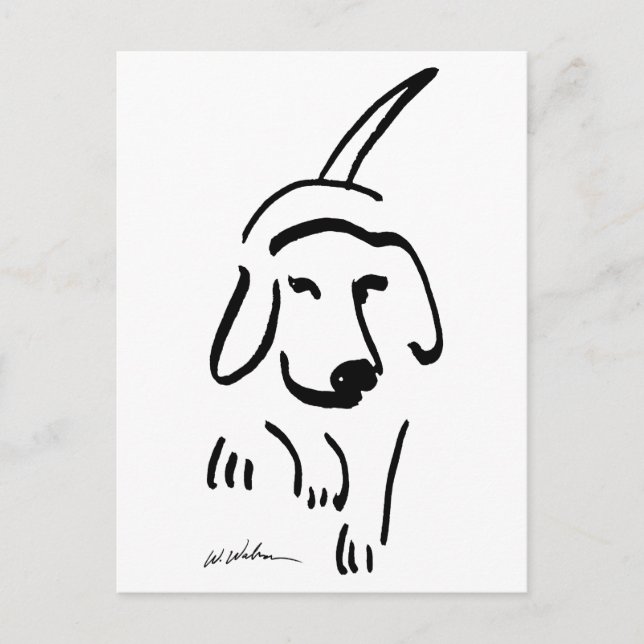 Cartão Postal Beagle determinado (Frente)