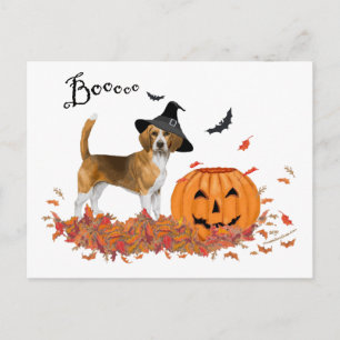 Cartão Postal Beagle Dia das Bruxas