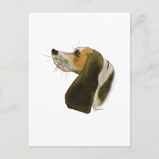Cartão Postal Beagle dog, tony fernandes (Frente)