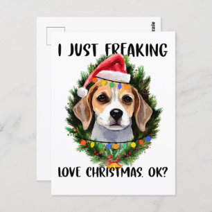 Cartão Postal Beagle, Eu Só Estraguei O Natal Do Amor.