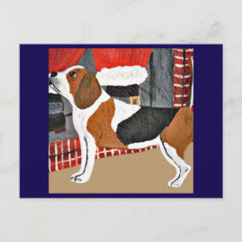 Cartão Postal Beagle Latindo para o Papai Noel