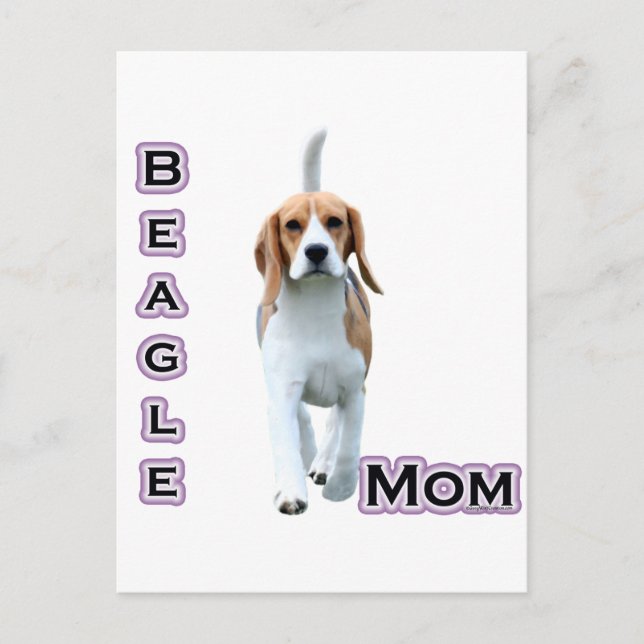 Cartão Postal Beagle Mãe 4 (Frente)
