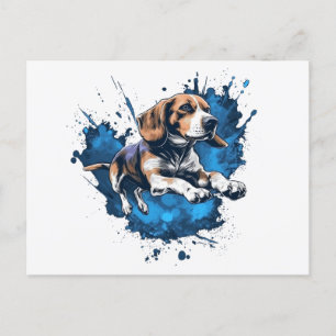 Cartão Postal Beagle Water Sport