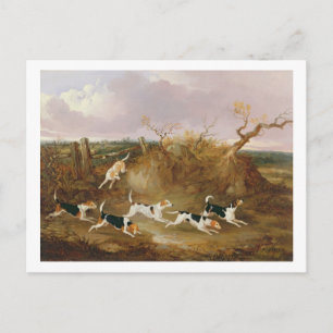 Cartão Postal Beagles in Cheio Cry, 1845 (óleo na canvas)