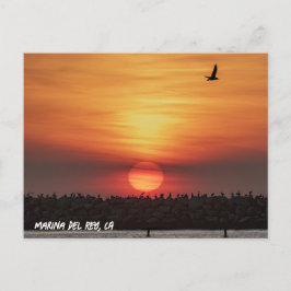 Cartão Postal Beaitiful Sunset Colors - Marina Del Rey, CA